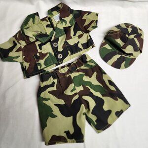 Build A Bear CAMO Military Outfit shirt pants hat